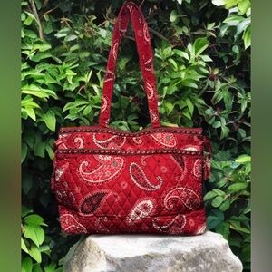 Soon Vintage 2006 Vera Bradley Tie Tote in Retired Mesa Red Retired Medium Bag